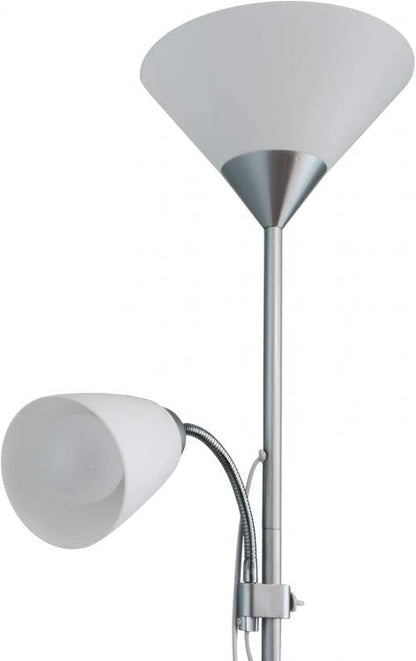 LED-Stehleuchte, 2 Lichter, E27, flexibler Arm, zum Lesen auf dem Sofa, D23-B
