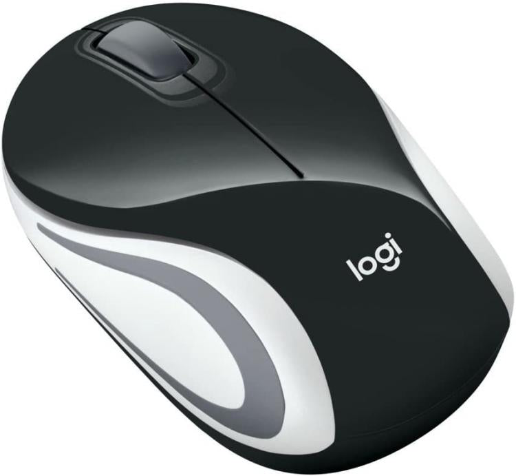 Logitech Kabellose Optische Maus M187 Schwarz 3 Tasten Beidhändig PC Mac Laptop
