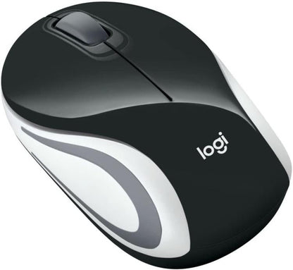 Logitech Kabellose Optische Maus M187 Schwarz 3 Tasten Beidhändig PC Mac Laptop