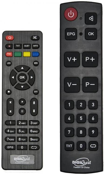 DIGIQUEST DIGITALER DVB-T2 DECODER G23 HDMI USB FHD DOPPELTE FERNBEDIENUNG