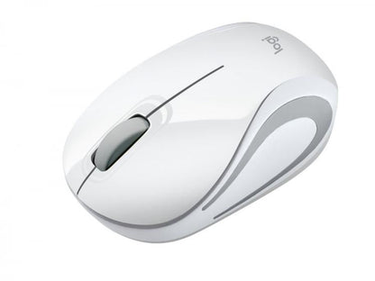 Logitech Mouse Wireless M187 White Optical Usb Ambidestro Pc Mac Laptop Bianco