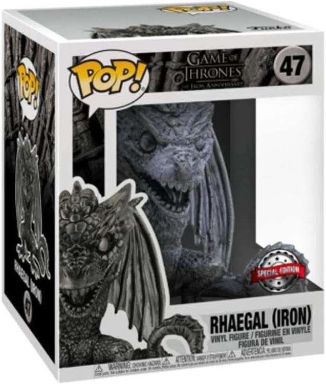 Funko Pop Game Of Thrones Trono Di Spade – (47) Rhaegal Iron Special Figur 15cm