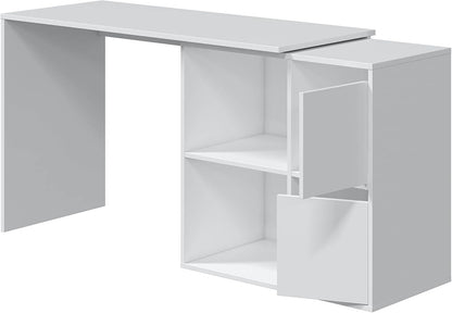 Scrittoio reversibile bianco pluriposizione - 120x49x78 cm regolabile
