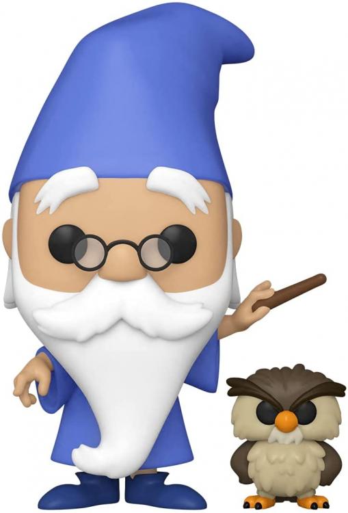 Funko Pop! Disney Die Hexe und der Zauberer - (1100) Zauberer Merlin und Archimedes 9cm - Merlin Wizard