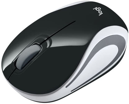 Logitech Kabellose Optische Maus M187 Schwarz 3 Tasten Beidhändig PC Mac Laptop