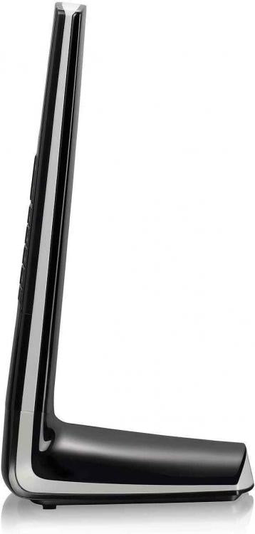 Brondi Lemur Schwarz Schnurloses Telefon mit Freisprecheinrichtung, Wecker und Touch-LED