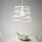 Modern Hanging Chandelier Intertwined Bands Iron E27 Socket 120Cm |White