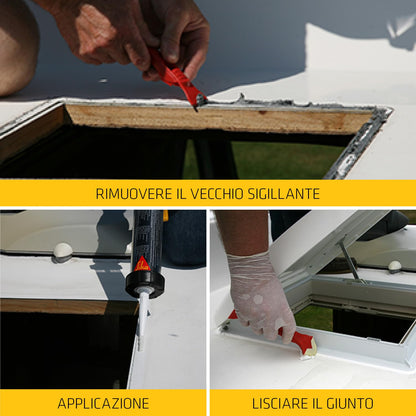 Sika Sigillante STP Caravan e Camper SikaFlex 522 Bianco Nero resistente ad UV e agenti chimici