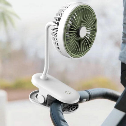 Ventilatore Mini Ricaricabile a Morsetto Clip Portatile da Viaggio Tavolo Carrozzino Ufficio