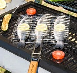 Fenner Bbq Grill Fisch 3 Grillrost Barbecue für Fisch vom Grill 3 Plätze 38x37cm