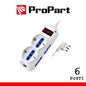 Multipresa 6pos bipasso + bipasso/schuko spina10A + inter.