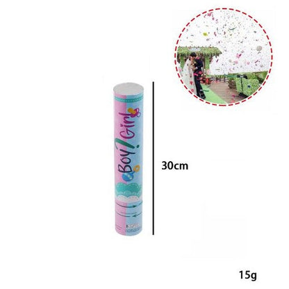 12 Stück Konfetti-Kanone Baby Shower Geschlecht Enthüllung Party Mädchen