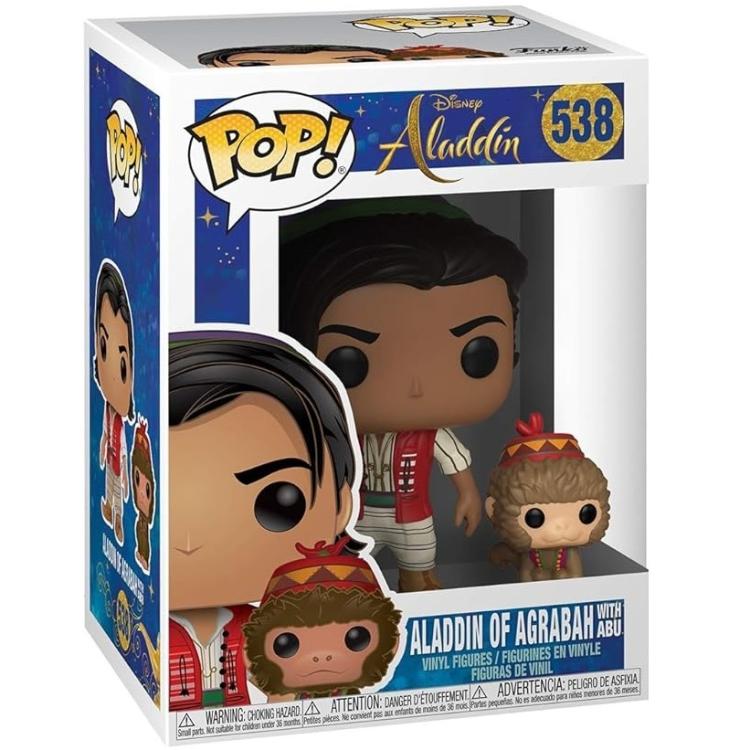 Funko Pop! Disney Aladdin (538) Aladdin aus Agrabah mit Abu Figur Vinyl 9cm