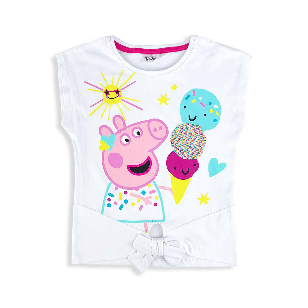 T-shirt Peppa Pig maglietta maniche corte maglia bambina in cotone 5428