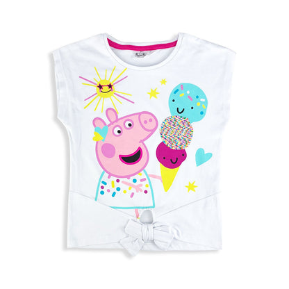 T-shirt Peppa Pig maglietta maniche corte maglia bambina in cotone 5428