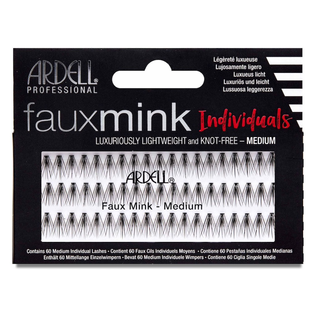Ardell Wimpern Faux Mink Individuals Medium Schwarz Knotenlos