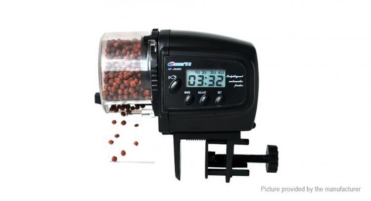 Mangiatoia Cibo Per Pesci Acquario Display Timer Automatico Distributore Mangime