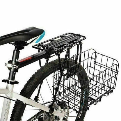 Fahrradkorb klappbar Gepäckträger vorne hinten faltbar (Schwarz oder Silber)