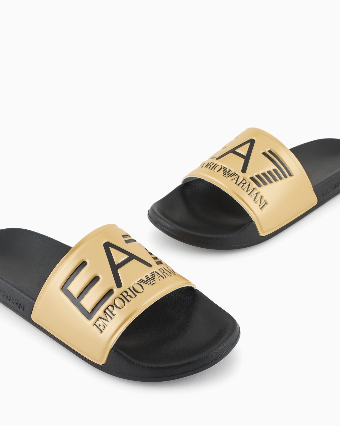 EA7 Emporio Armani Slides Maxi Logo Unisex Dorate - 7X000108 AF15118 MZ097