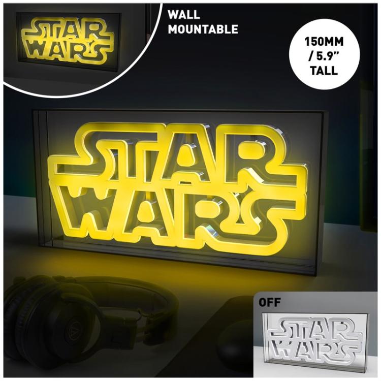 Paladone Tisch-/Wandlampe Star Wars Logo LED Neon Licht 30cm 3D Offiziell
