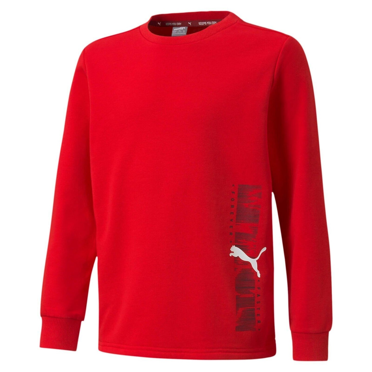Puma felpa girocollo da ragazzo Active Sport Crew TR B 589201 11 rosso