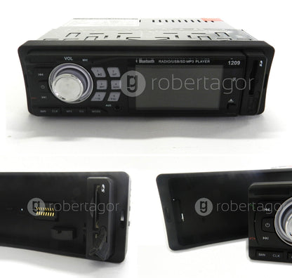 AUTORADIO STEREO BLUETOOTH AUTO LCD RADIO TELECOMANDO SLOT SD USB AUX MP3 1209