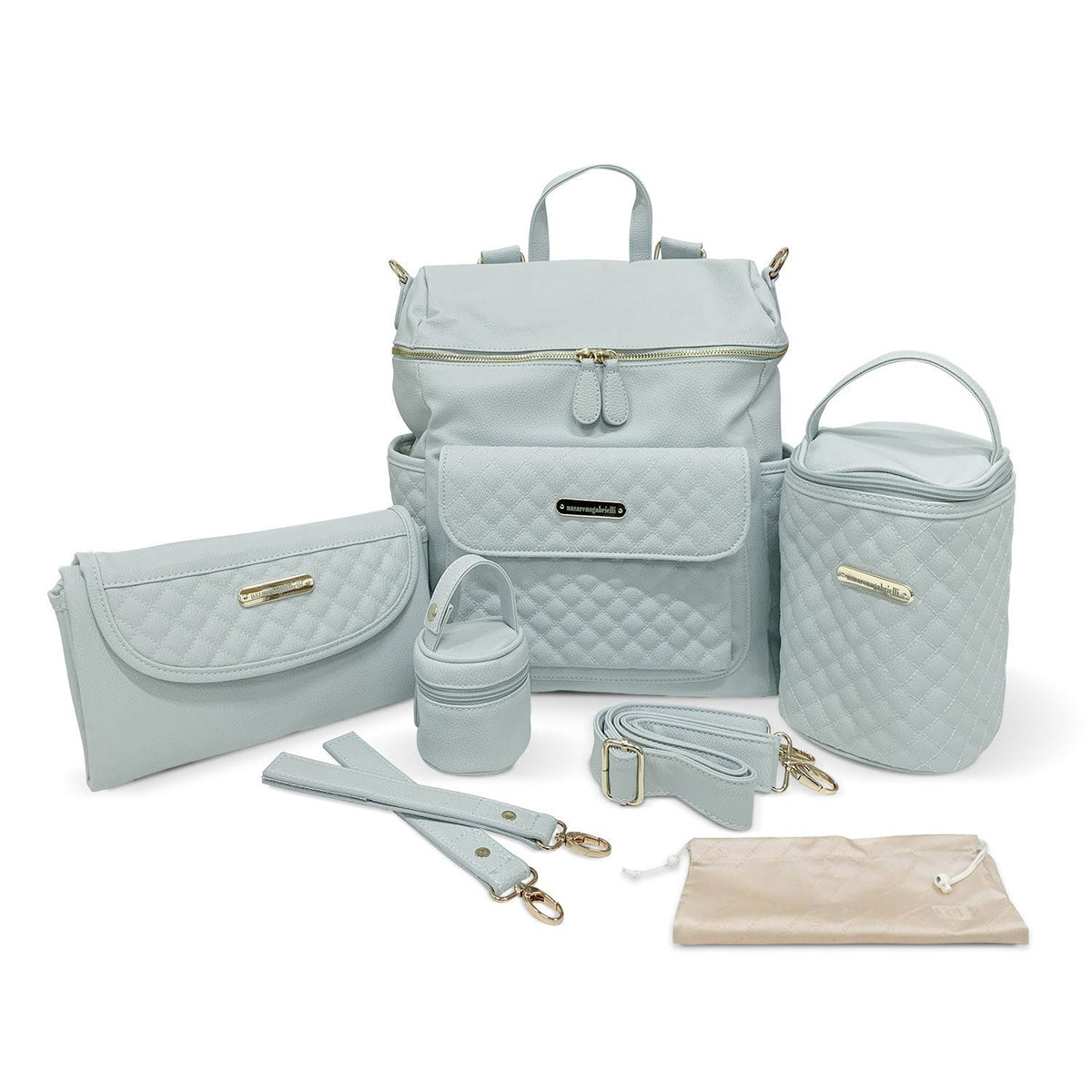 Nazareno Gabrielli Faux Leather Changing Bag Set for Newborn 5805