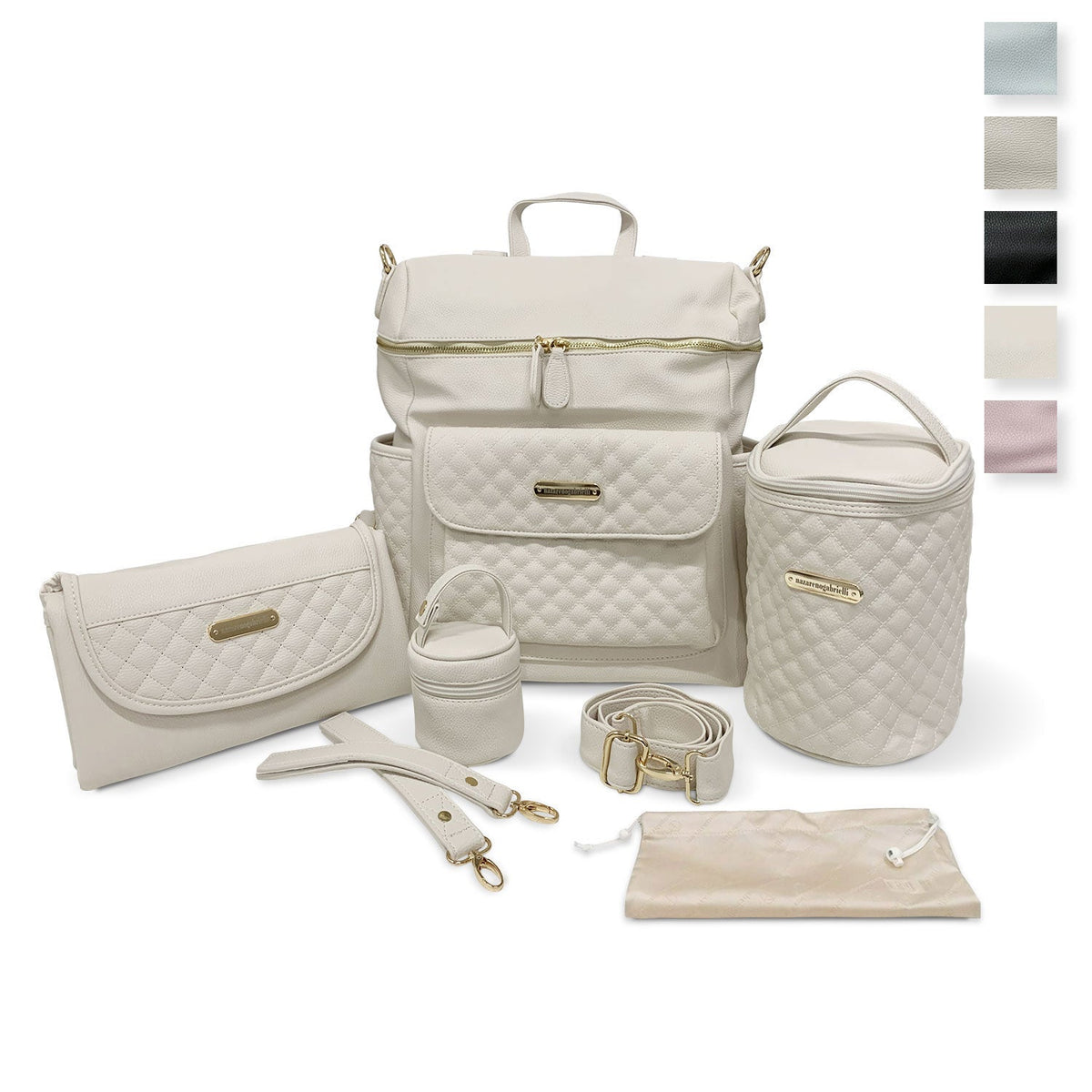 Nazareno Gabrielli Faux Leather Changing Bag Set for Newborn 5805