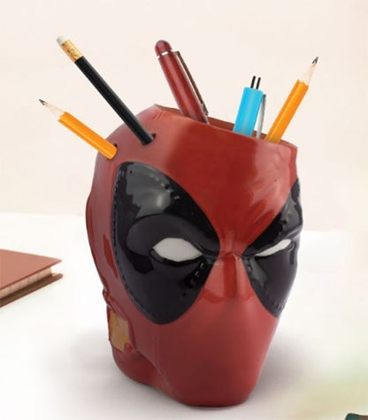 Paladone Marvel Deadpool Portapenne Vaso Per Piante  Da Scrivania "Pen E Plant Pot" 13Cm - Da Collezione Head