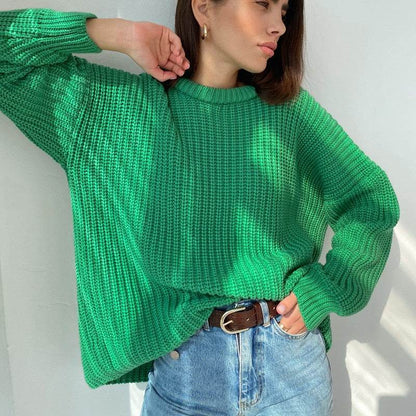Maglione oversize lavorato a maglia da donna