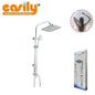 SHOWER COLUMN SLIDING RAIL FIXED SHOWER HEAD CHROME HAND SHOWER SQUARE ES-59396