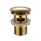 Click Clack Waste Drain 1/4" Sink Washbasin Bidet Pop-up Plug (Gold)