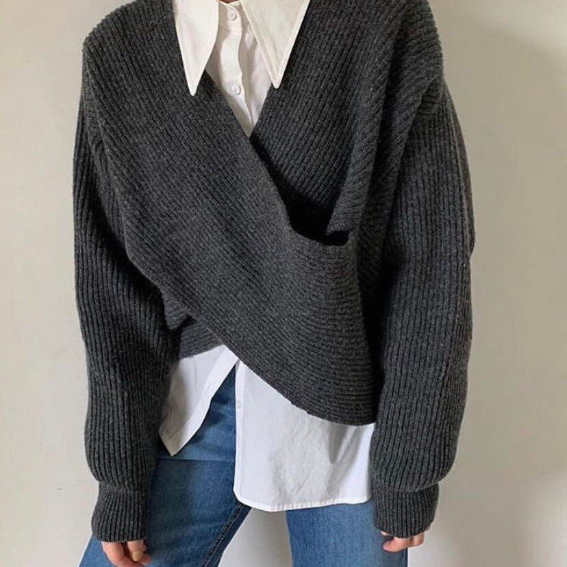 Maglione a maniche lunghe Pullover Autunno Inverno Stile coreano Maglione lavorato a maglia