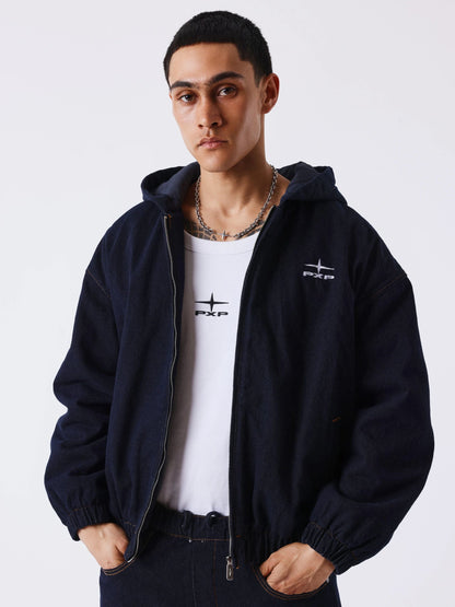 Project X Paris Giacca con cappuccio in denim snow 2693127 blu