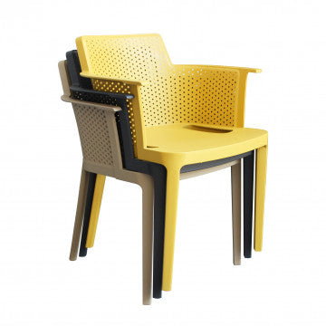 Poltrona Cathy - Poltrona impilabile in polipropilene - Dimensioni: 60x58x76.5cm