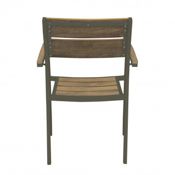 Poltrona Cayman con Struttura in Alluminio e Seduta in Polywood Teak