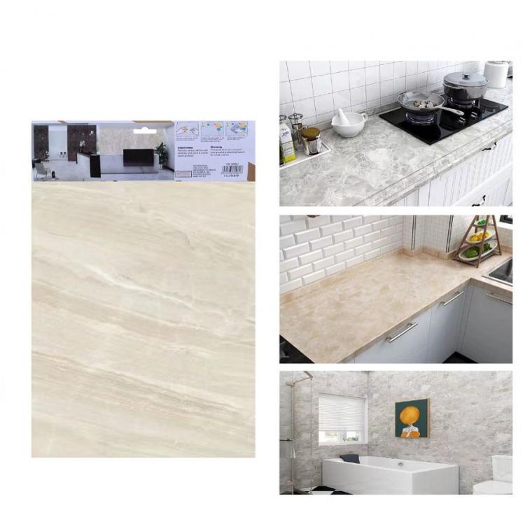 3D-TAPETENAUFKLEBER MARMOR-OPTIK ELFENBEIN SCHAUMSTOFFPLATTE 30X60CM |TX-9982