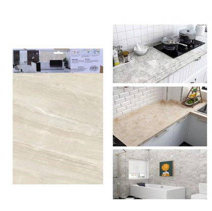 3D-TAPETENAUFKLEBER MARMOR-OPTIK ELFENBEIN SCHAUMSTOFFPLATTE 30X60CM |TX-9982