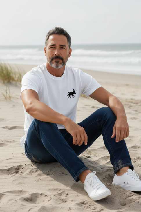 T-shirt Classic Logo Uomo White/Black