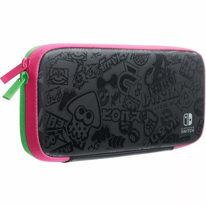 Nintendo Switch Case Kit Hülle Splatoon Neon Grün/Rosa +Schutzfolie