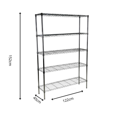 Scaffale Metallika H 152cm  – 5 Ripiani 122×45 cm