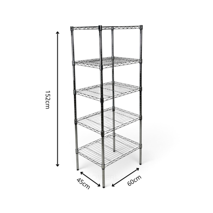 Scaffale Metallika H 152cm  – 5 Ripiani 60×45 cm