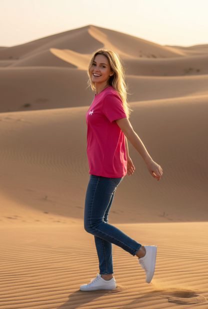 T-shirt Classic Logo Donna Electric Magenta