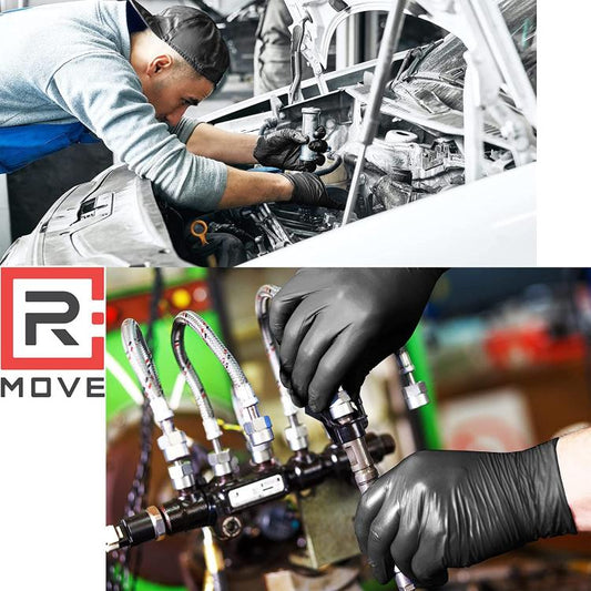 Guanti In Nitrile Monouso 100Pz Ultra Resistenti Lavoro Industria Meccanici Tg.M