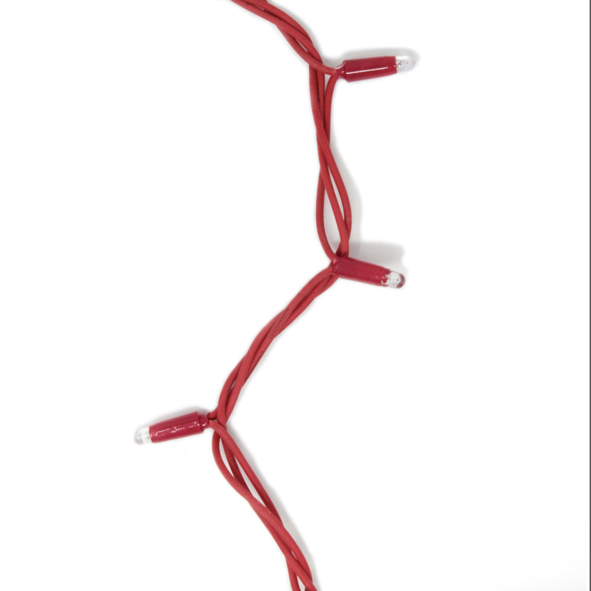 Stringa 10m 230V con flash | cavo rosso | catena 120 led (20 flash)