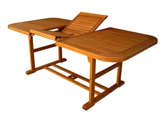 Tavolo Double rettangolare allungabile in legno di acacia cm 150/200x90