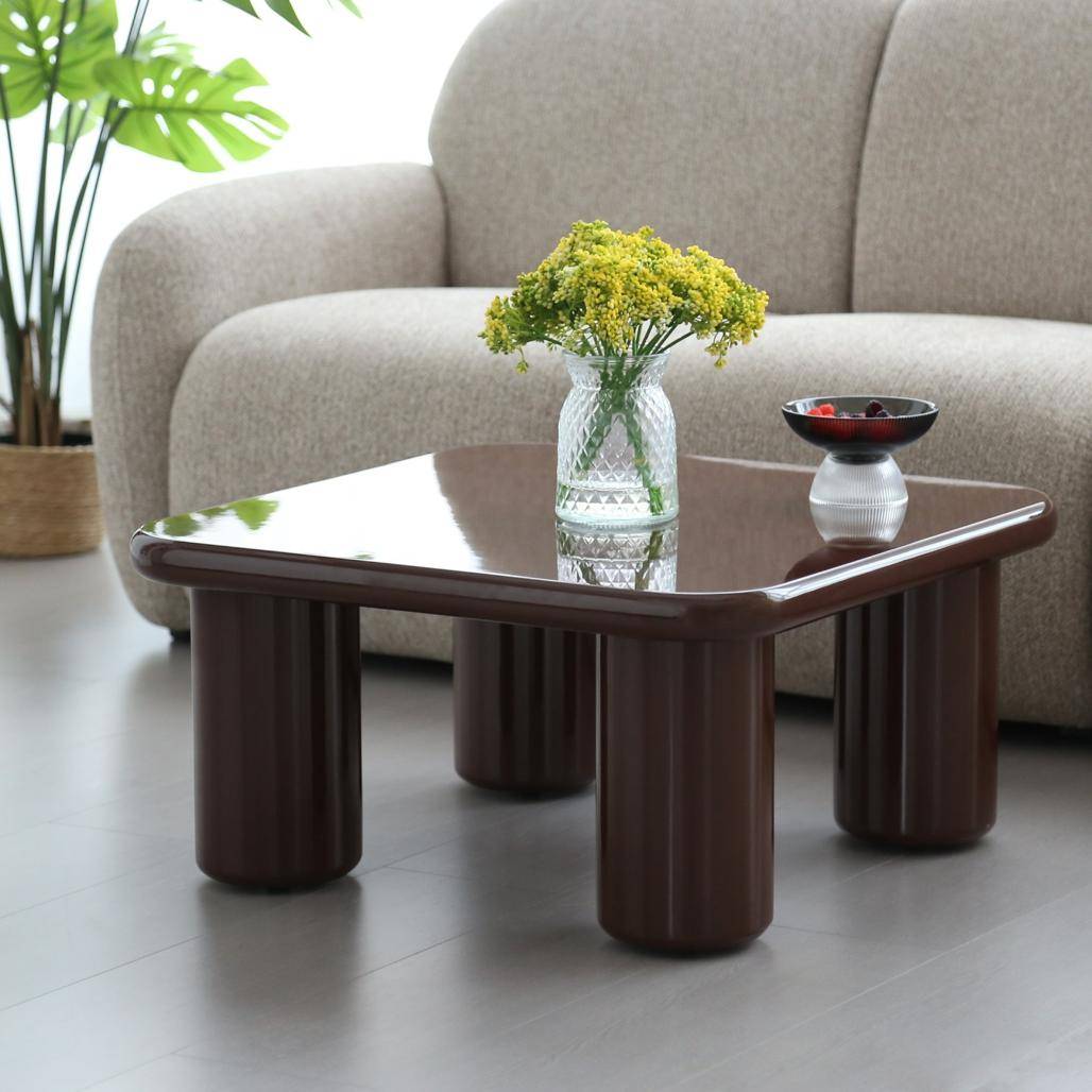 Couchtisch MURIEN 70 cm, Glänzende Schokolade
