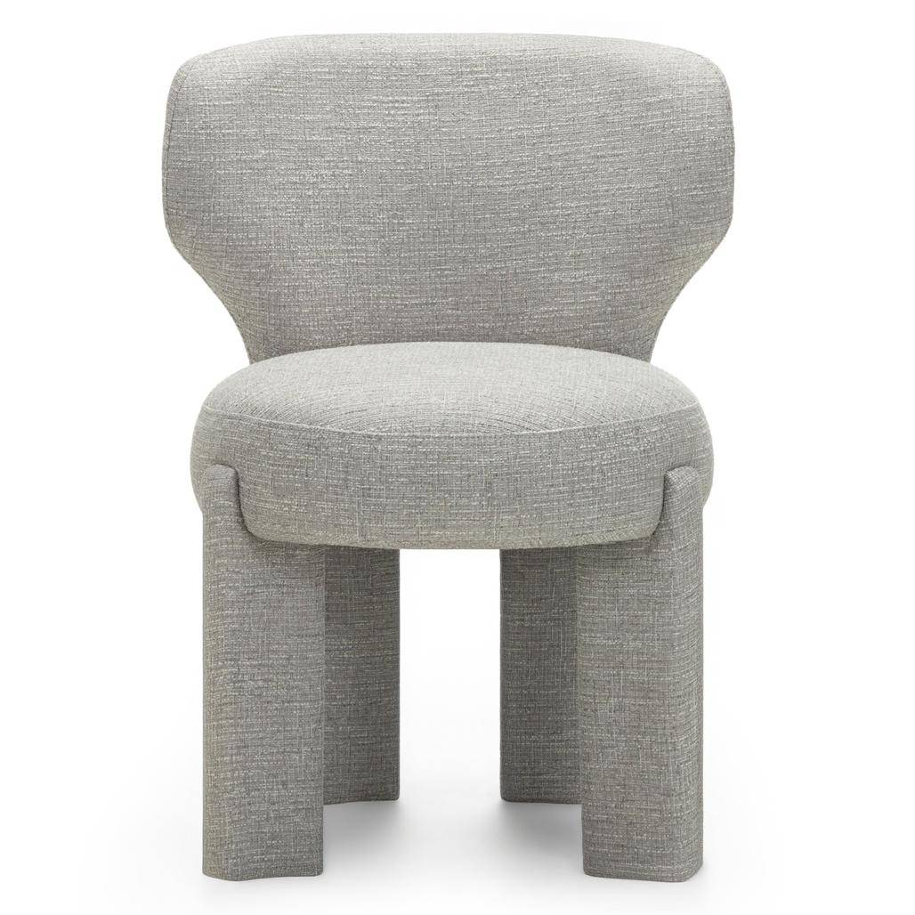 Sedia imbottita MALI beige-grigio, forme arrotondate