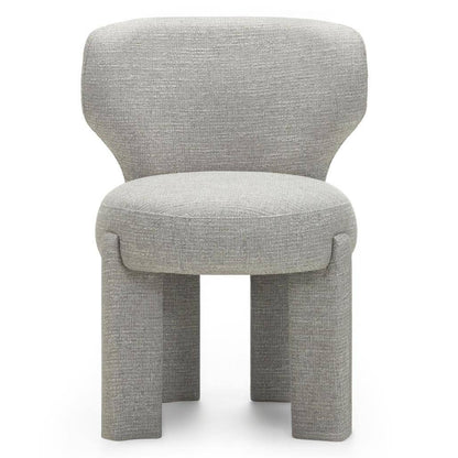 Sedia imbottita MALI beige-grigio, forme arrotondate