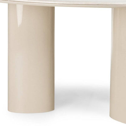 RIONA Tavolo da Pranzo 160 cm, Beige Chiaro/Marmo